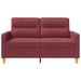 Tweezitsbank 120 cm stof wijnrood