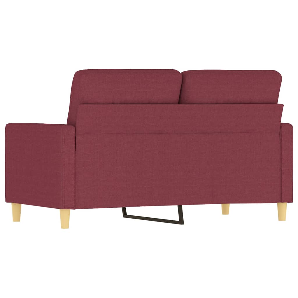 Tweezitsbank 120 cm stof wijnrood
