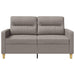Tweezitsbank 120 cm stof taupe