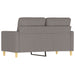 Tweezitsbank 120 cm stof taupe