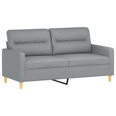 Tweezitsbank 140 cm stof lichtgrijs