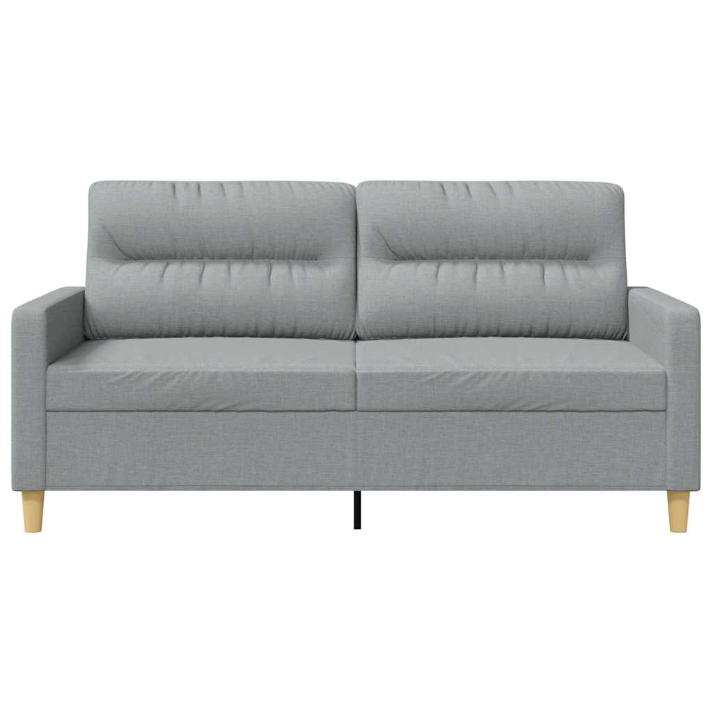 Tweezitsbank 140 cm stof lichtgrijs