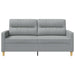 Tweezitsbank 140 cm stof lichtgrijs