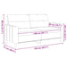 Tweezitsbank 140 cm stof donkergrijs