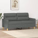 Tweezitsbank 140 cm stof donkergrijs