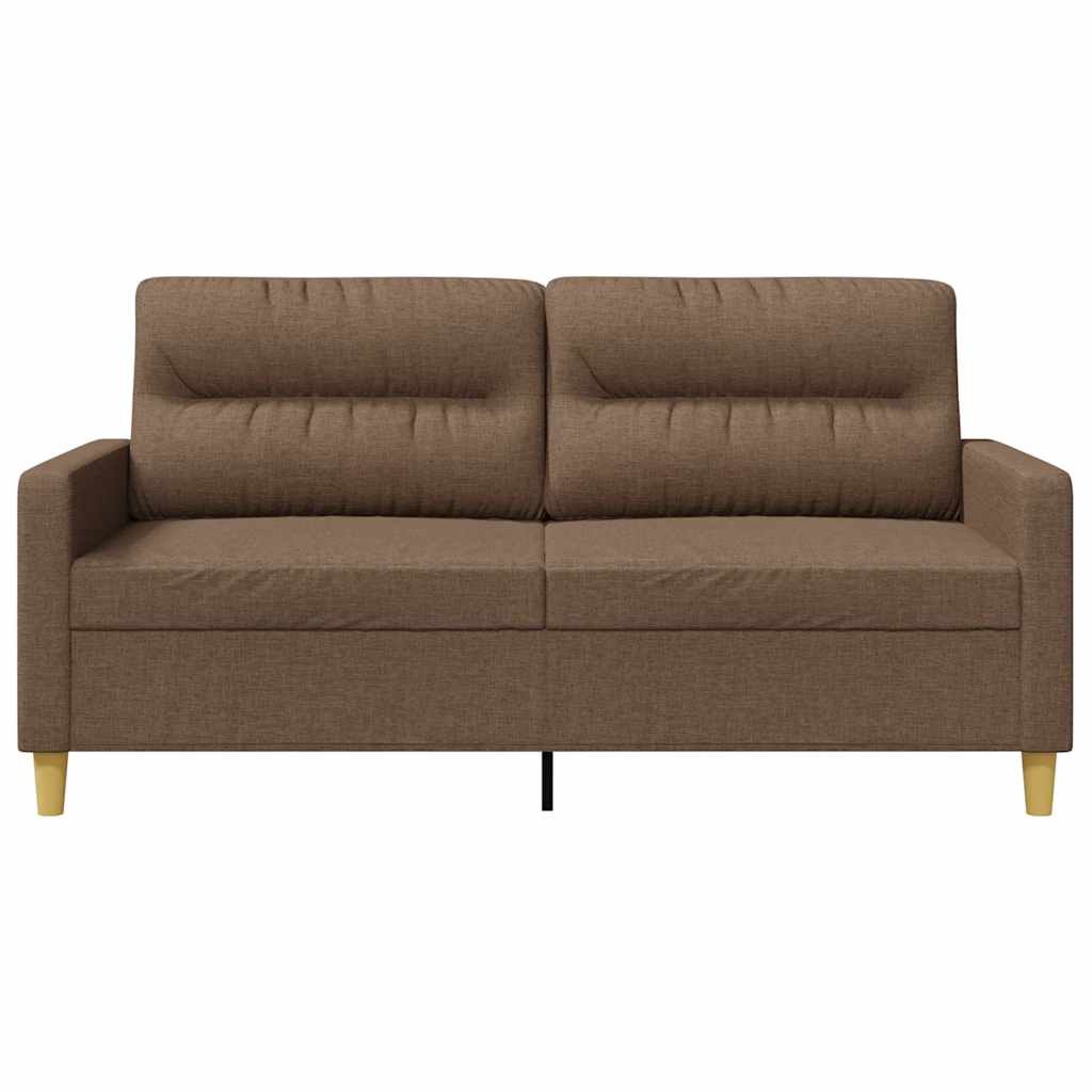 Tweezitsbank 140 cm stof bruin