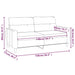 Tweezitsbank 140 cm stof bruin