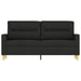 Tweezitsbank 140 cm stof zwart