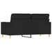 Tweezitsbank 140 cm stof zwart