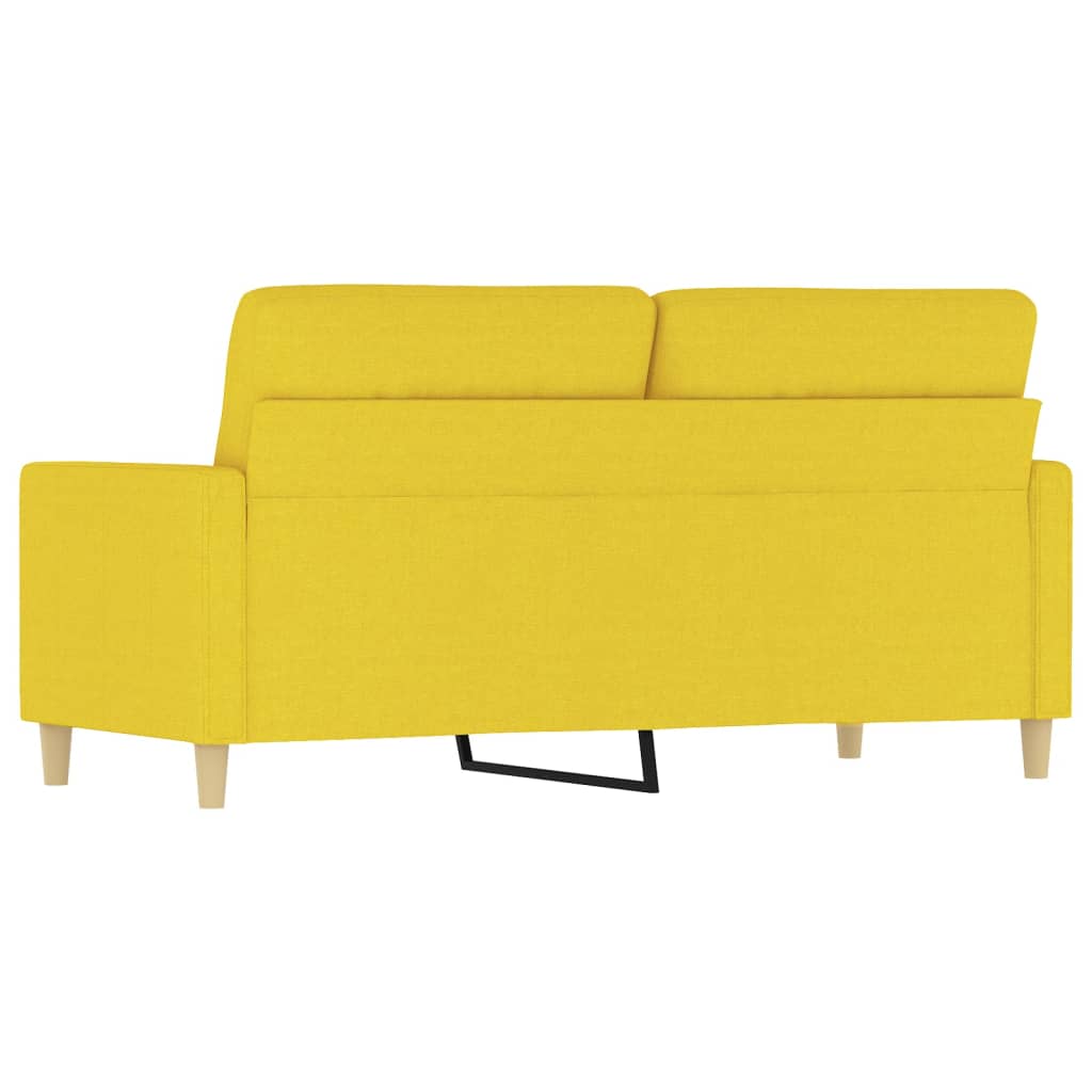 Tweezitsbank 140 cm stof lichtgeel
