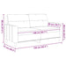 Tweezitsbank 140 cm stof lichtgeel