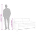 Tweezitsbank 140 cm stof lichtgeel