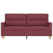 Tweezitsbank 140 cm stof wijnrood