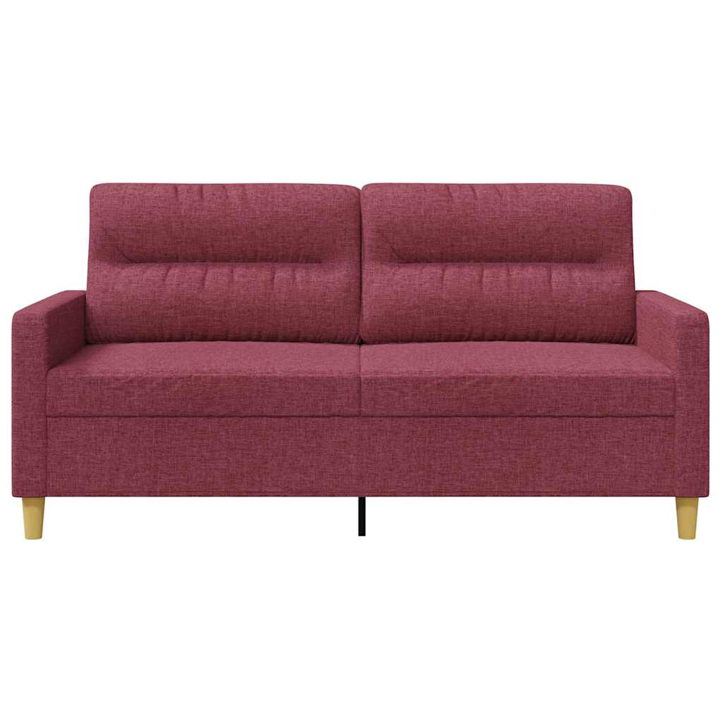 Tweezitsbank 140 cm stof wijnrood
