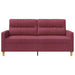 Tweezitsbank 140 cm stof wijnrood