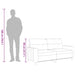 Tweezitsbank 140 cm stof wijnrood