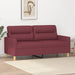 Tweezitsbank 140 cm stof wijnrood