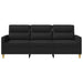 Driezitsbank 180 cm stof zwart