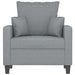 Fauteuil 60 cm stof lichtgrijs