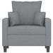 Fauteuil 60 cm stof lichtgrijs