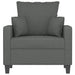 Fauteuil 60 cm stof donkergrijs