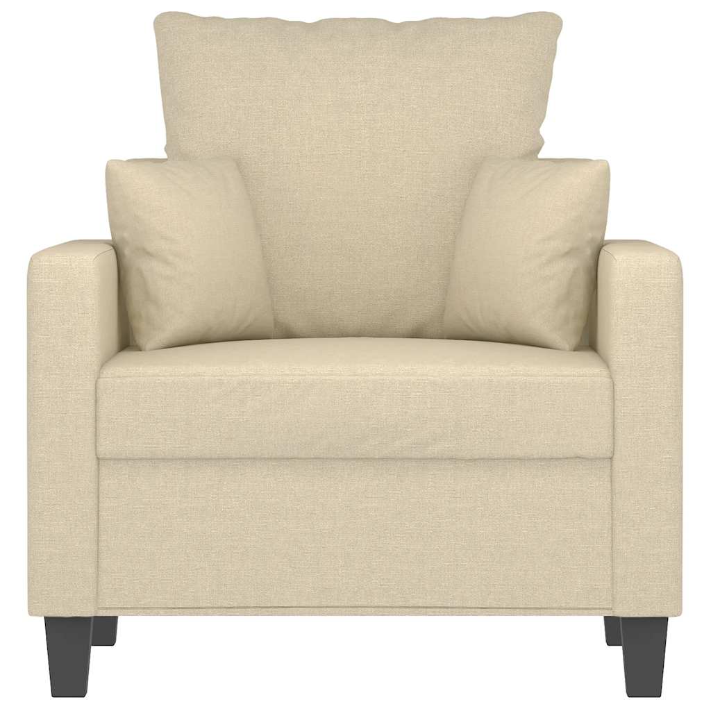 Fauteuil 60 cm stof crèmekleurig