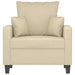 Fauteuil 60 cm stof crèmekleurig