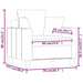 Fauteuil 60 cm stof crèmekleurig