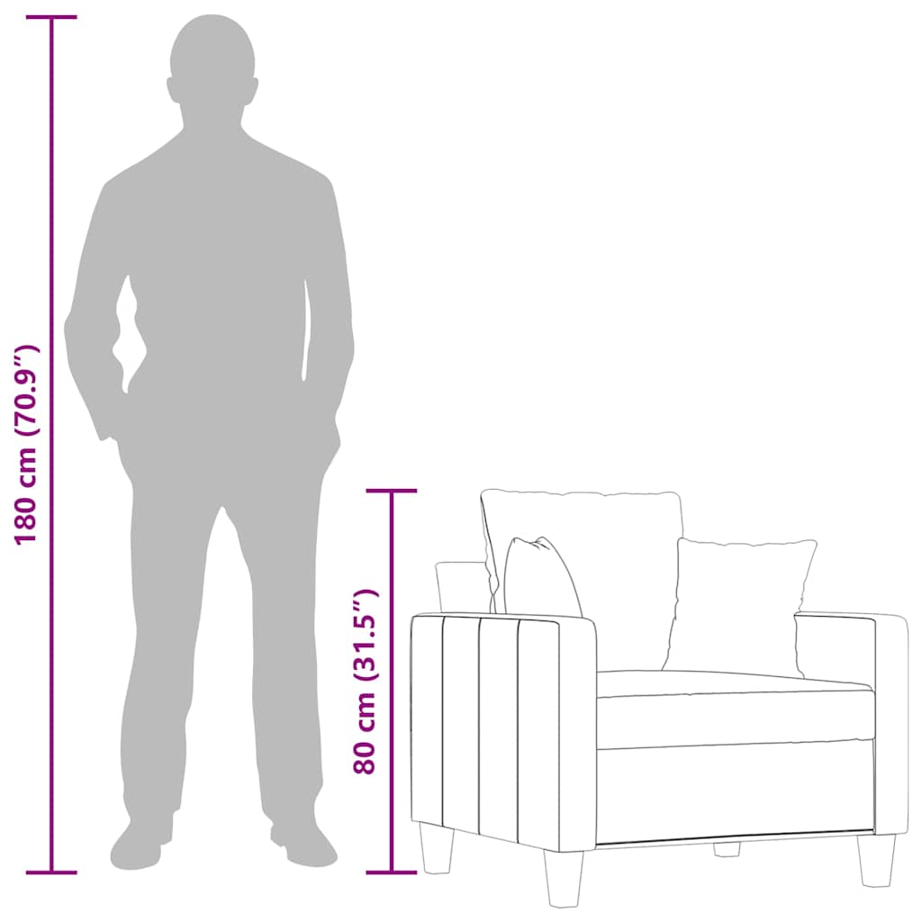 Fauteuil 60 cm stof crèmekleurig