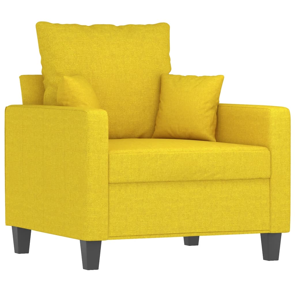 Fauteuil 60 cm stof lichtgeel
