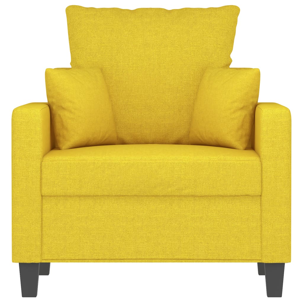 Fauteuil 60 cm stof lichtgeel