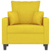 Fauteuil 60 cm stof lichtgeel