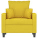 Fauteuil 60 cm stof lichtgeel