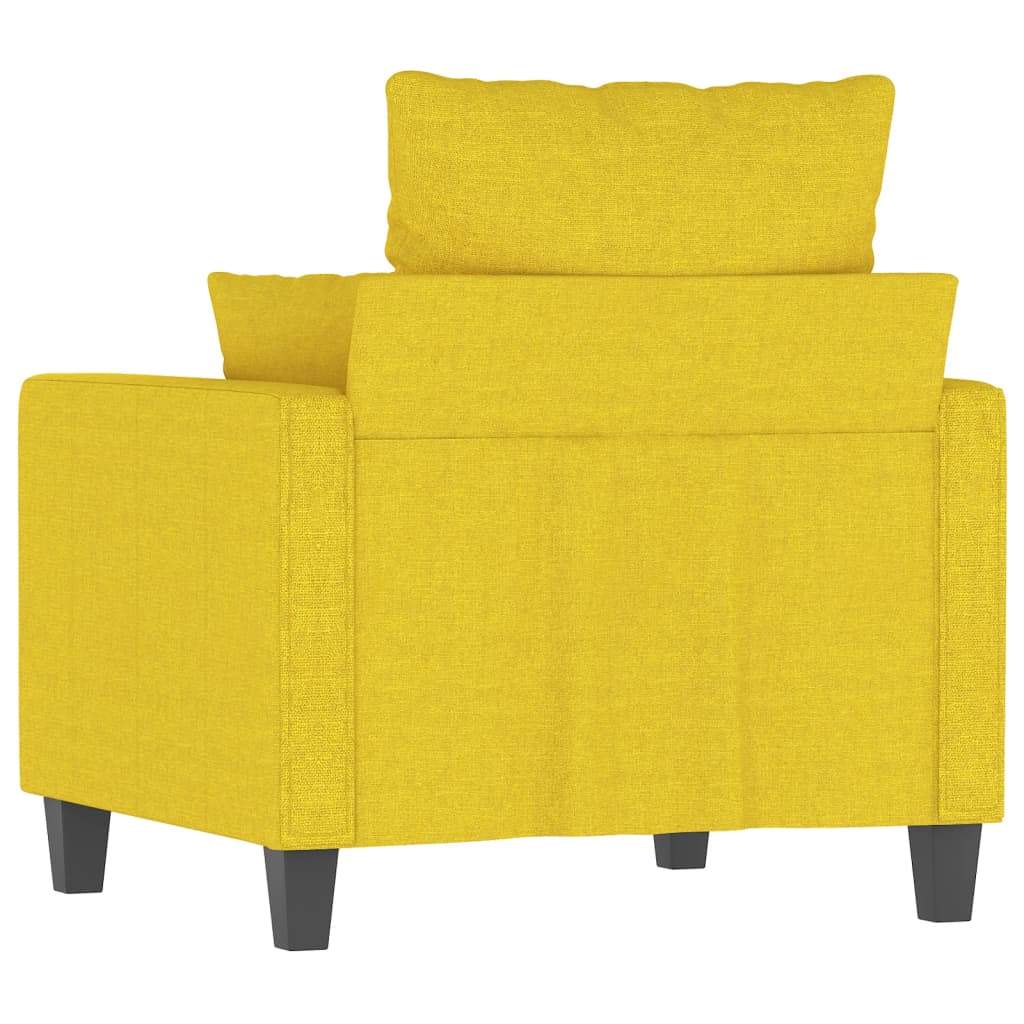 Fauteuil 60 cm stof lichtgeel