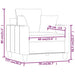Fauteuil 60 cm stof lichtgeel
