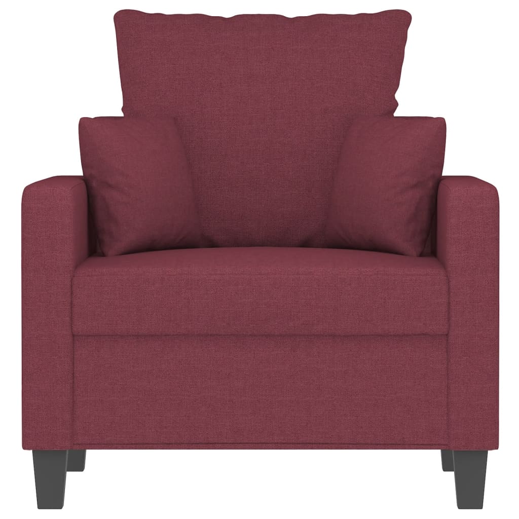 Fauteuil 60 cm stof wijnrood