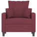 Fauteuil 60 cm stof wijnrood