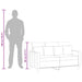 Tweezitsbank 120 cm stof lichtgrijs