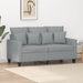 Tweezitsbank 120 cm stof lichtgrijs