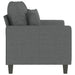 Tweezitsbank 120 cm stof donkergrijs