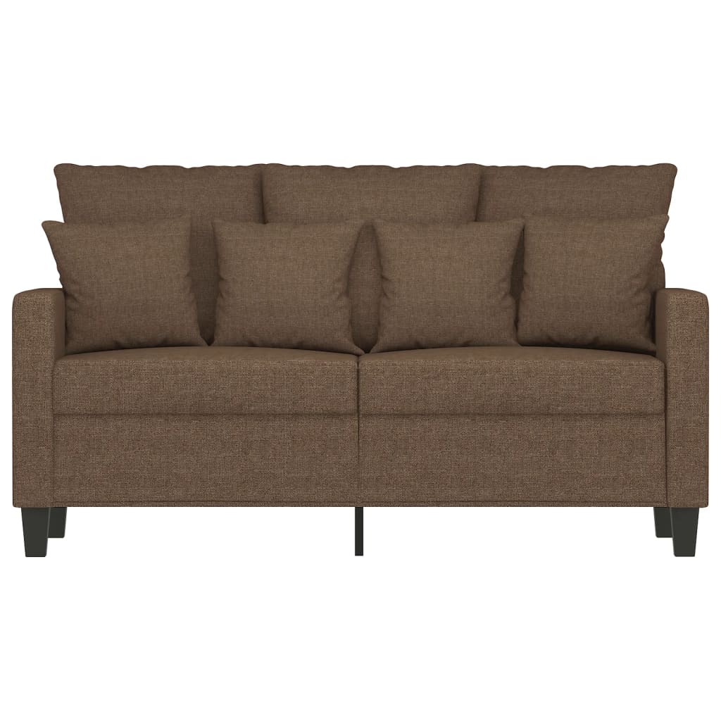 Tweezitsbank 120 cm stof bruin
