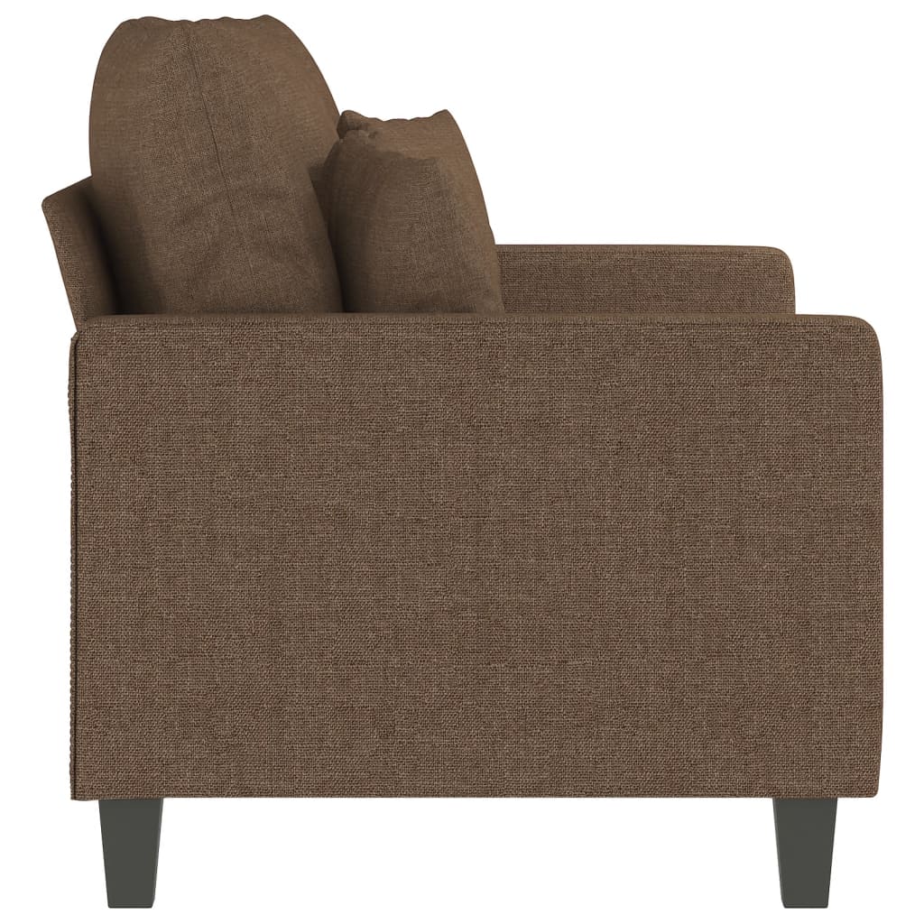 Tweezitsbank 120 cm stof bruin