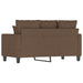 Tweezitsbank 120 cm stof bruin