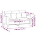 Tweezitsbank 120 cm stof bruin