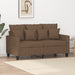 Tweezitsbank 120 cm stof bruin