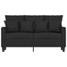Tweezitsbank 120 cm stof zwart