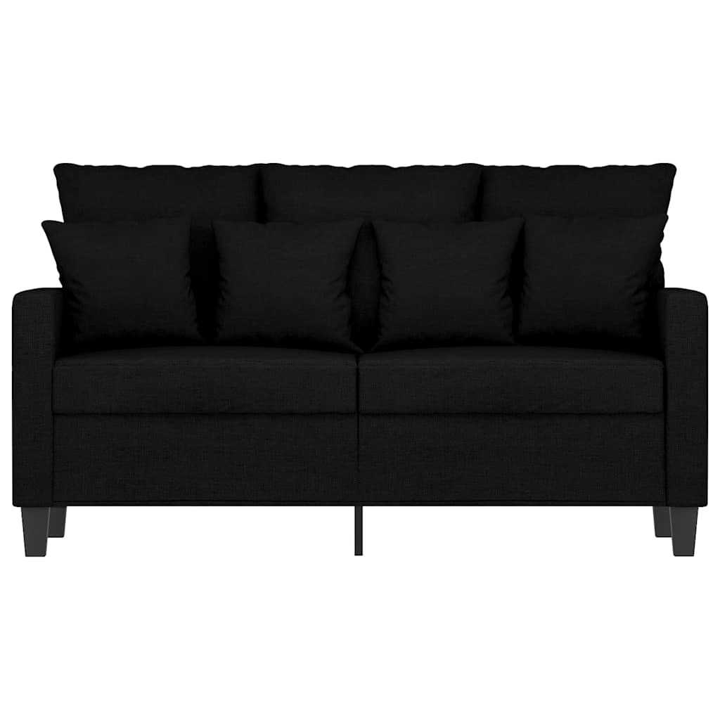 Tweezitsbank 120 cm stof zwart