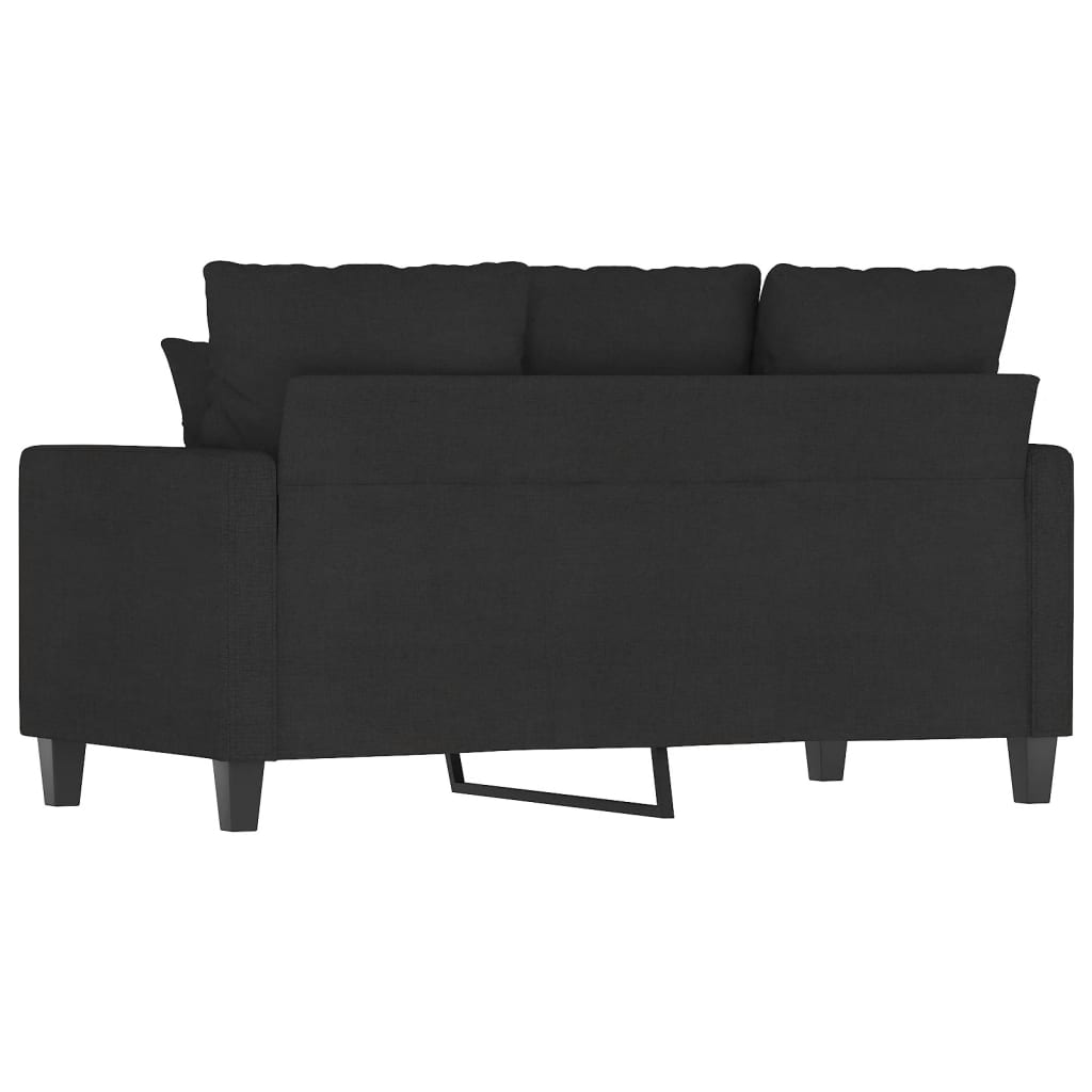 Tweezitsbank 120 cm stof zwart