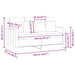 Tweezitsbank 120 cm stof lichtgeel