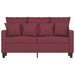 Tweezitsbank 120 cm stof wijnrood
